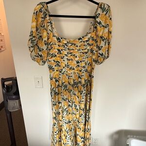 Abercrombie & Fitch Yellow Fruit Dress